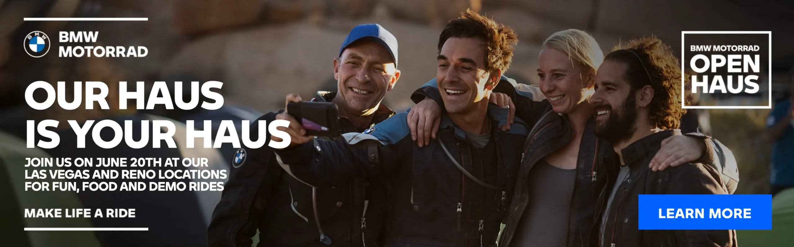 BMW Motorrad Open Haus Event Banner for Eurocycle Las Vegas